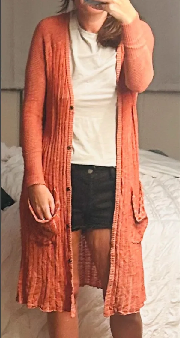 Free People Coral Long Duster Cardigan - Image 5