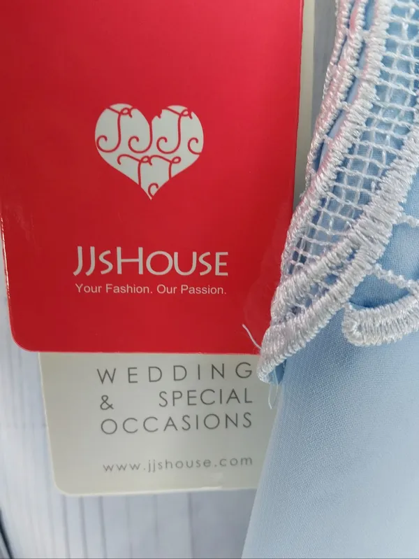 JJs House Light Blue Lace Bodice A-Line Midi Evening Formal Prom Gala Dress NWT - Image 6
