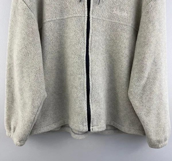 CABELA’S Vintage 90s Womens Beige Hooded Zip Up Canada Polartec Fleece Jacket - Image 6