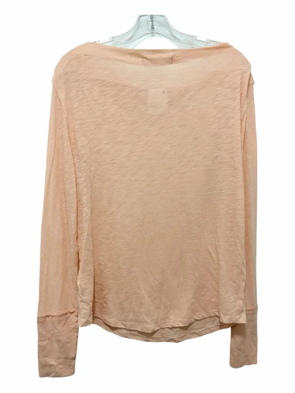 Free People Kimmi‎ Long Sleeve Top in Pretty in Peach Small NWT - Image 3