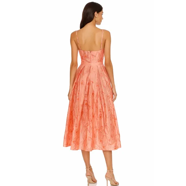 New! Hutch Floral Satin Midi Dress Fit‎ & Flare Size Small - Image 2
