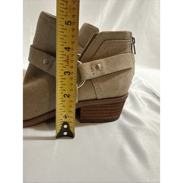 Lucky Brand Bolton Ankle Boots Women’s 8M Beige Suede Zip Up - Image 10