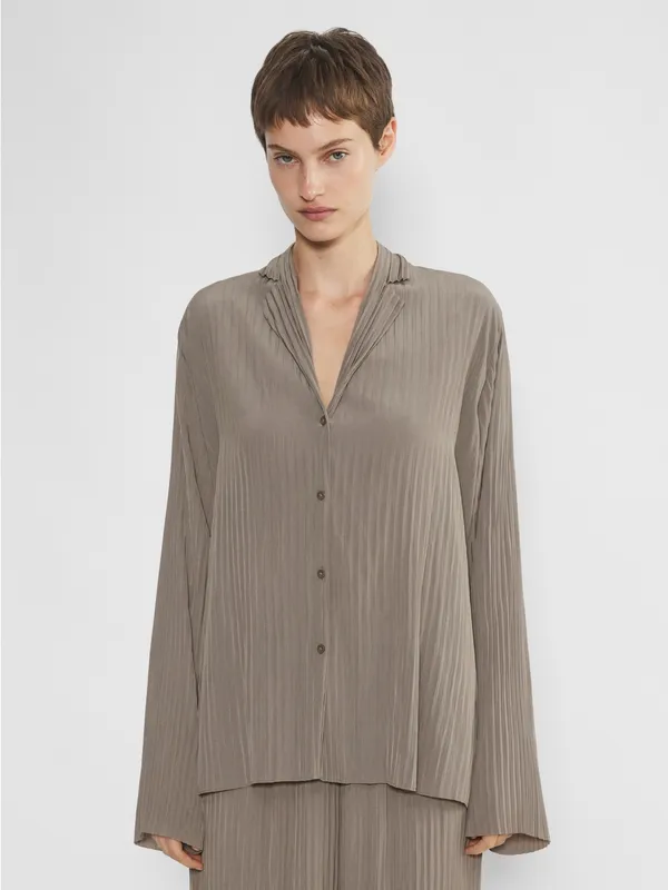 Artizia Babaton Collector Shirt Blouse in Turner Taupe - Image 2