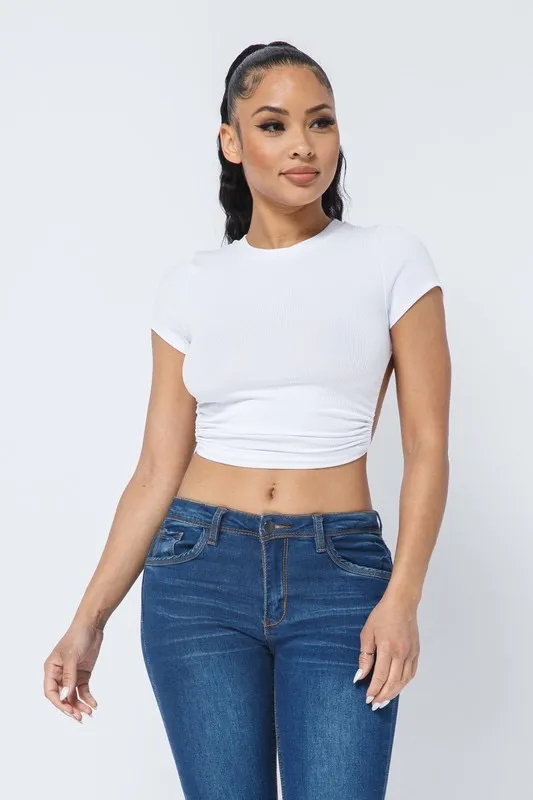 Backless White Crop Top | Clean Girl Going Out Top - Image 3