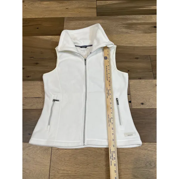 Calvin Klein Performance Vest Size M White Fleece Zip Front New Without Tag - Image 5