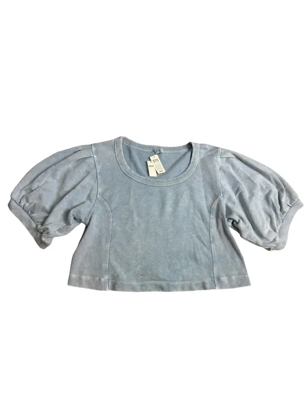 Aerie Seams Right Puff Sleeve Oversize Crop Shirt NEW - Image 2