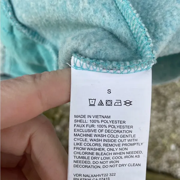 Nautica Mint and Navy Fleece Lined‎ Sweater Jacket - Image 5