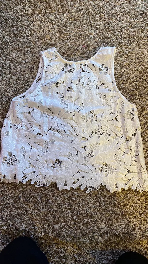Caution to the Wind White Tank Top - Image 2