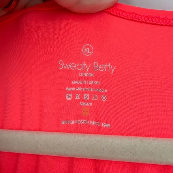 Sweaty Betty Explorer Ace Midi Dress XL Neon‎ Coral High Low Athletic SB5478 - Image 4