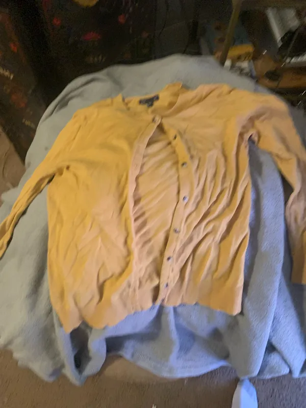 Yellow Cardigan Gap Mustard - Image 2