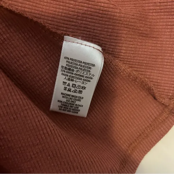 Free People Rust Ribbed Tank Top - Image 4