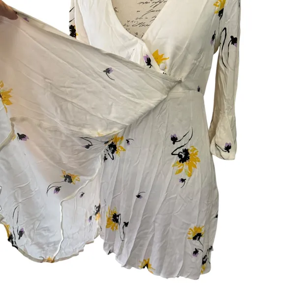 Free People Time On My Side 3/4 Sleeve Floral Dress Size Small - Image 3