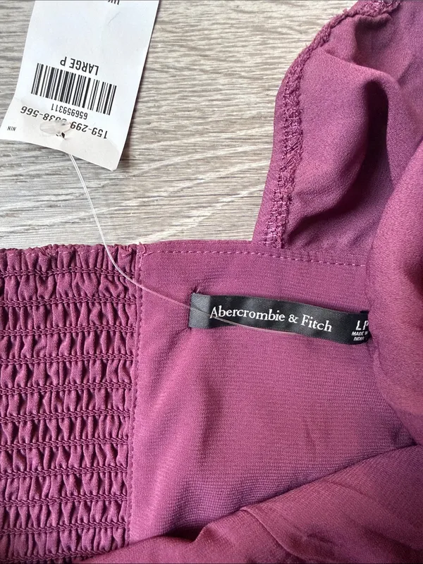 NEW Abercrombie The A&F Camille Long-Sleeve Midi Dress LP - Image 7