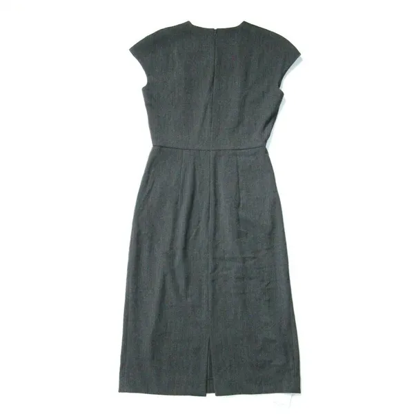 NWT MM. Lafleur Masha 3.0 in Charcoal Gray Light Twill Pleated Sheath Dress 0P - Image 7