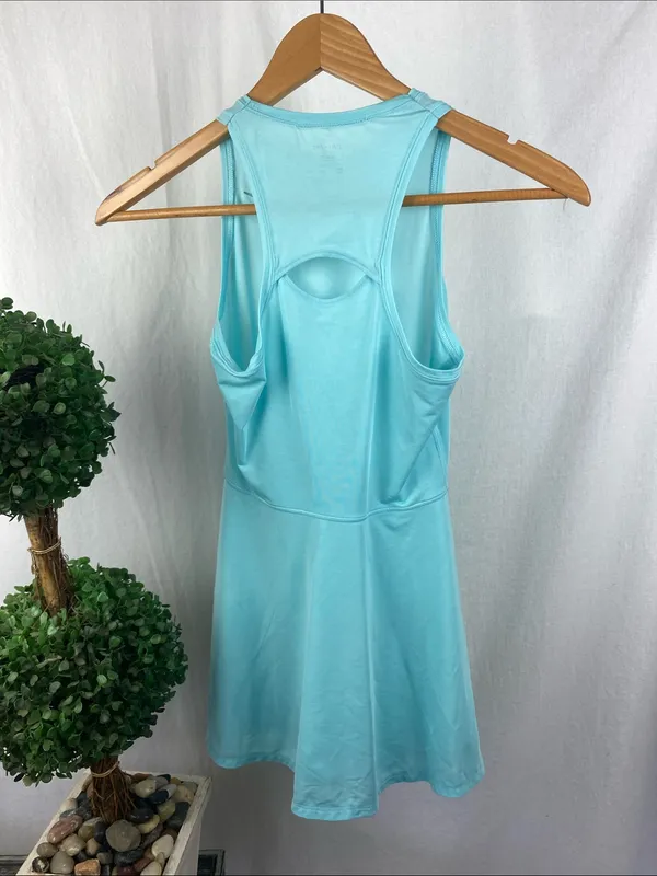 Nike Pale Baby Blue Sleeveless Mini Sport Athletic Dress XS - Image 3
