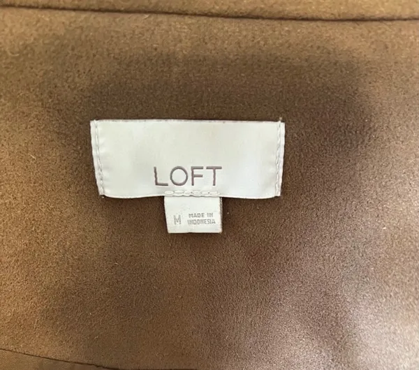 Loft Brown fall biker coat - Image 3