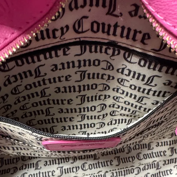 JUICY COUTURE Hot Pink Embossed Shoulder Weekender Bag & Small Coin Purse - Image 9
