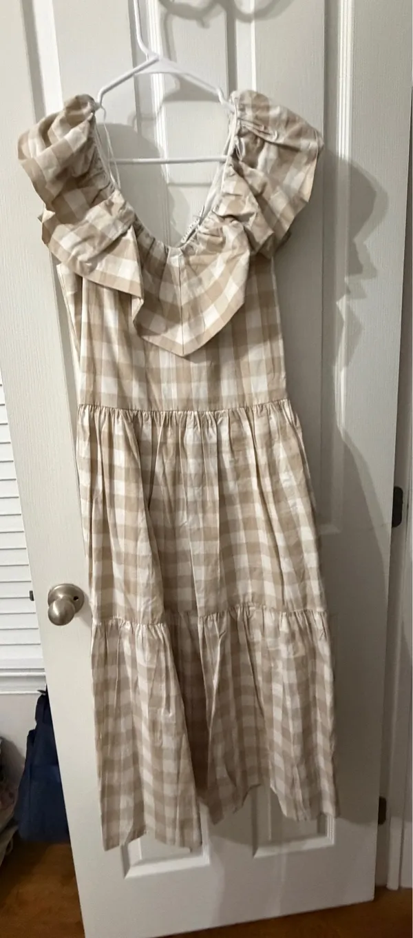 English Factory Checkered Midi/Maxi Dress - Image 2