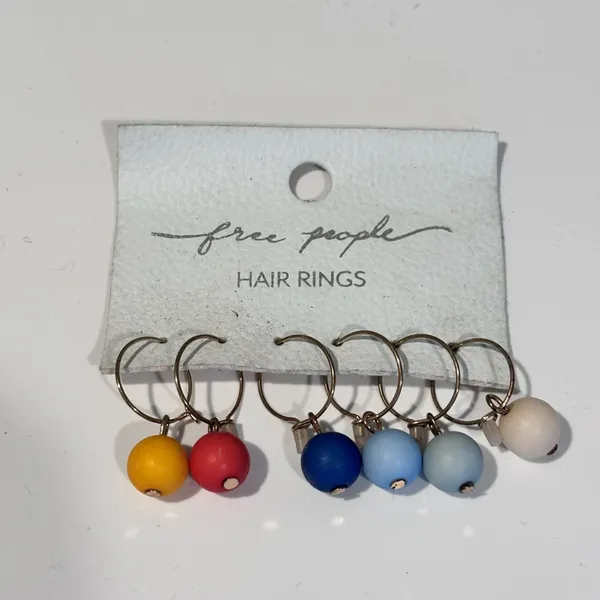 Free People Hair Rings Colorful Matte Bead Ball Hair Accessories Set - Image 8