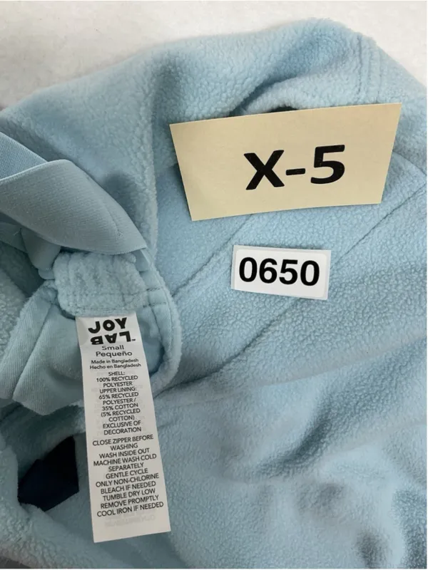 Womans NWT Joy Lab Relaxed Fit Pullon Fleece Overalls Small Blue - Image 4