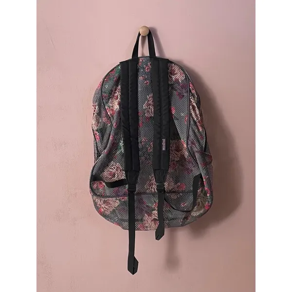 JanSport Floral Mesh Net Backpack GUC - Image 3