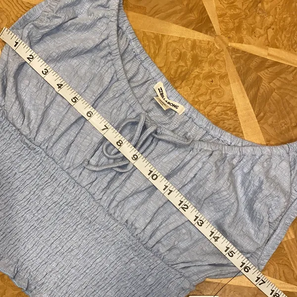 NWT!! Billabong Baby Blue Get Away Crop Top Size Large - Image 5