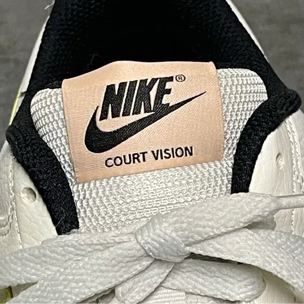 Nike Court Vision White/Green Women's Leather Tennis Shoes Size 9 - Image 5