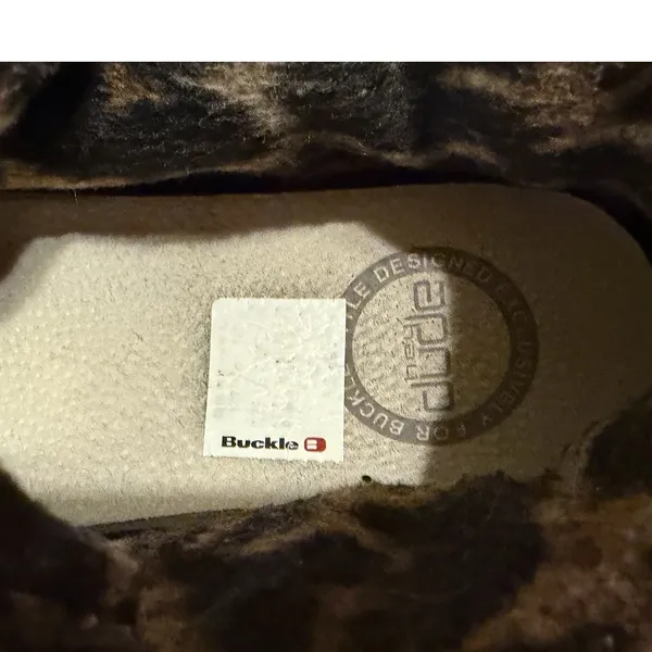 Hey Dude Britt Black Cheetah Wool Ankle‎ Boots Tan Leopard Print Womens 9 - Image 7