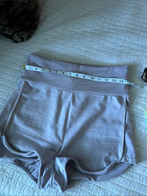 Free People Movement Limitless fold over retro Shorts Oyster M NWOT - Image 10