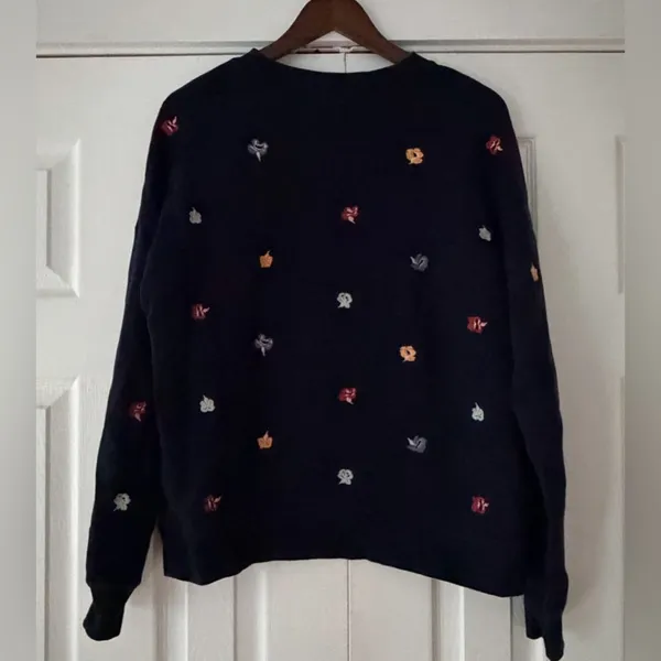 Mile(s) Madewell Embroidered Mainstay Sweatshirt Confetti‎ Floral Size Large EUC - Image 5
