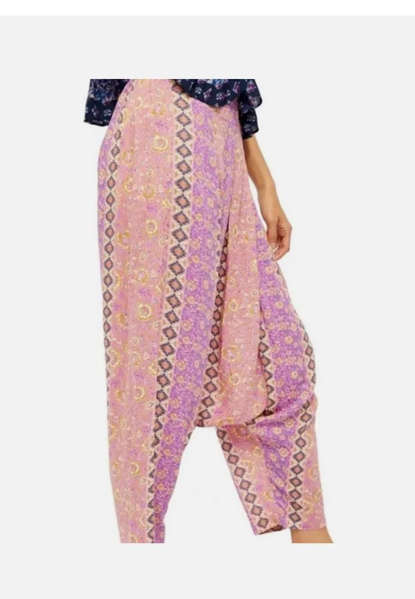 Free People Haley Harem Lounge Pants Boho Print - Image 3