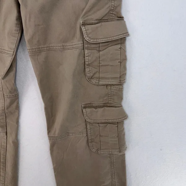 Abercrombie & Fitch High Rise Relaxed Cargo Utility Pants Tan Brown Size 26/2 - Image 4