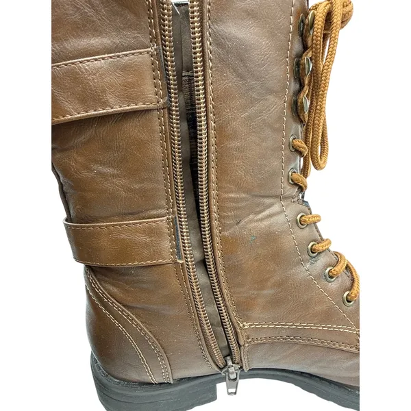 Red Circle Mid Calf combat boots‎ Women's Size 7 - Image 6