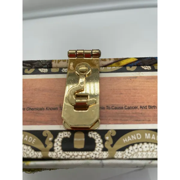 Far nine Vintage Style Route 66 Cigar Box Purse Bamboo Handle Americana Clutch - Image 4