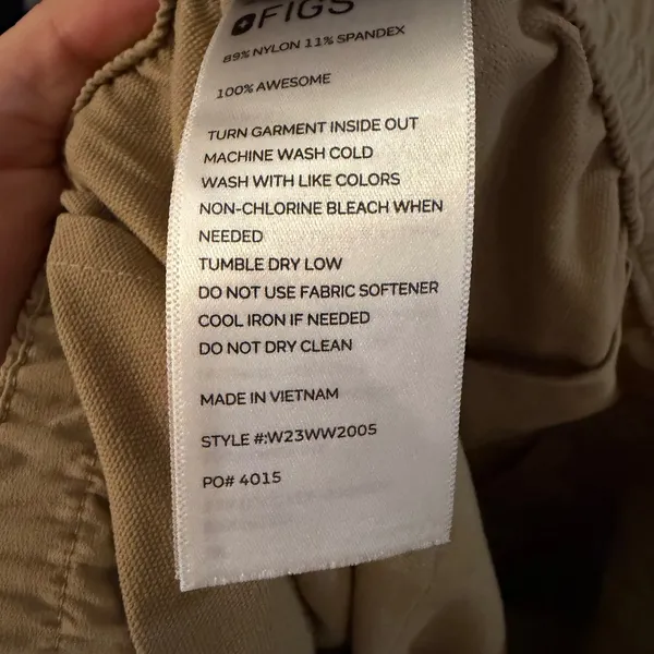 FIGS PRO‎ Performance Chino Pants Tan Small Slim Tapered Medical Professional - Image 6
