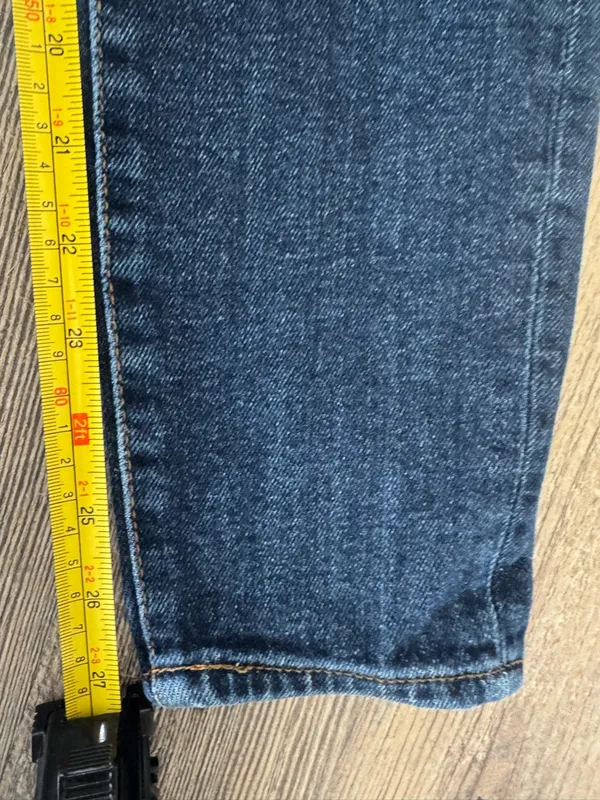 Good American High Rise Skinny Jeans 10 / 30 Dark Wash Stretch Denim Distressed - Image 8
