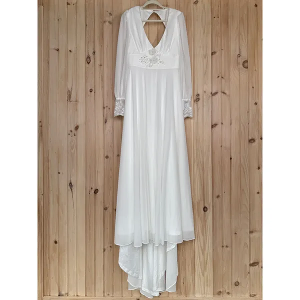 NWT Lulus Angelic Adoration White Backless Maxi Dress Wedding Bridal Bride Sz M - Image 2