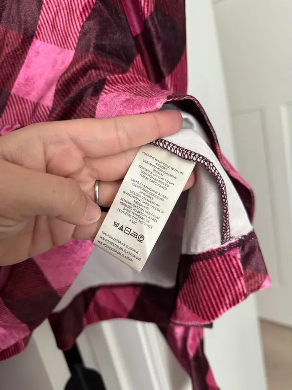 Maeve pink checkered babydoll Anthropologie‎ tie front peplum top - Image 4