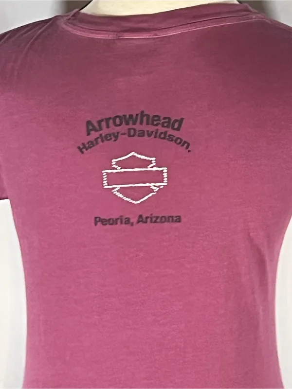 Harley-Davidson Arrowhead Rhinestone Let The Good Times Roll Women’s Shirt XS - Image 5
