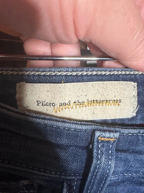 Anthropologie Pilcro & The Letterpress Mid Rise Skinny Jeans Size 26 Medium Wash - Image 6