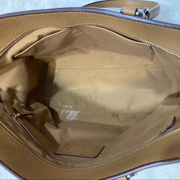 Coach Sophia Pebbled Leather Tote Bag Handbag Purse 36600 - Image 11