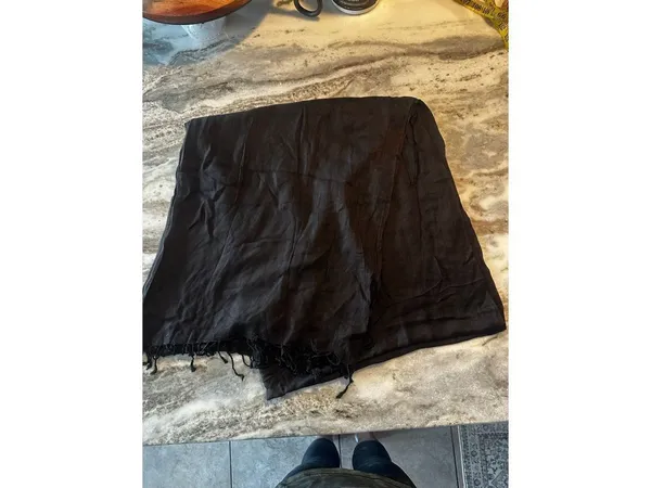 Bijoux Terner Black Pseudo Pashmina Scarf Wrap One Size - Image 2