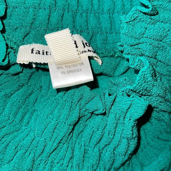 Faith and Joy Size M Emerald Green Blouse - Image 13