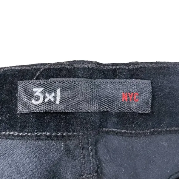 3x1 Higher Ground Jeans Pants Slim Straight Cropped Velvet Black Size 29‎ - Image 10