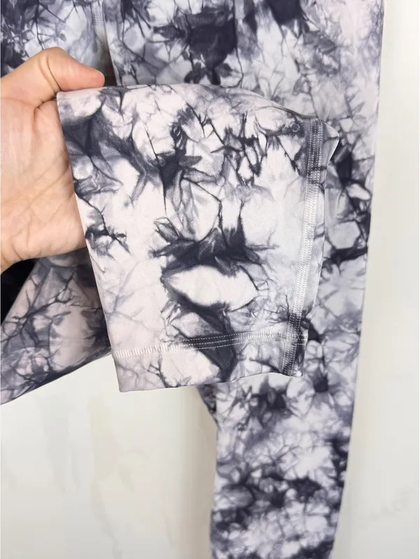 Lululemon Wunder Under Hi-Rise Shibori White Black Leggings Size 6 Luxtreme - Image 7