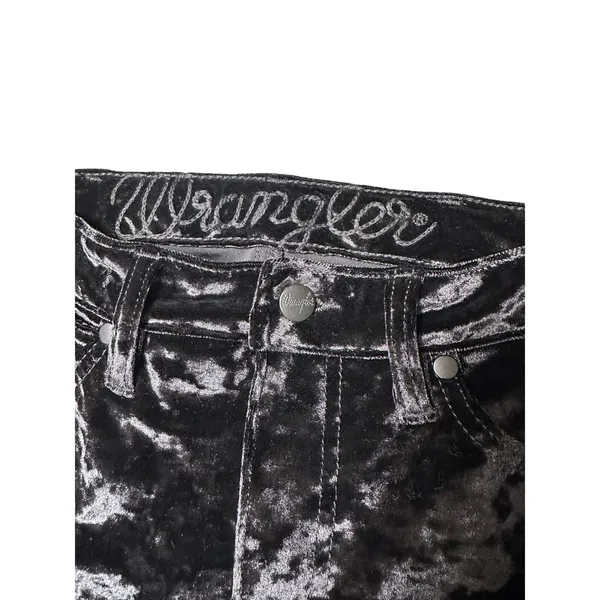 Wrangler Black Velvet High Rise Flare Pants - Image 3