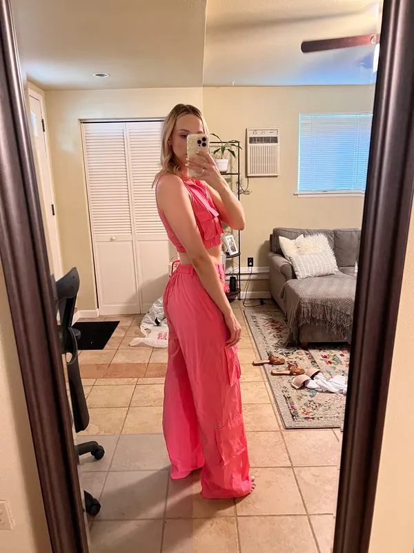 Two Piece Crop Top Set - Image 3