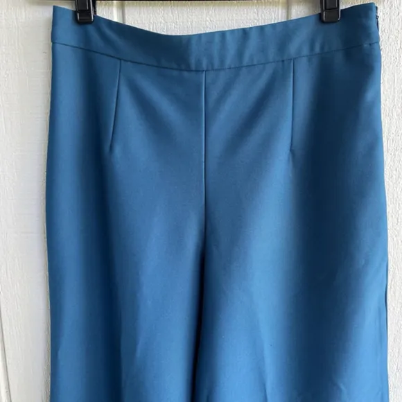 Camilyn Beth Stretch Twill Crepe Wide Leg Pants in Teal Blue Size M‎ - Image 2