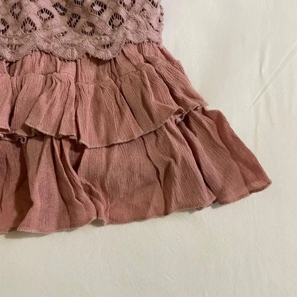 Free People Adella Cami Dusty Mauve | Size Large | NWT Feminine Crochet Top - Image 4