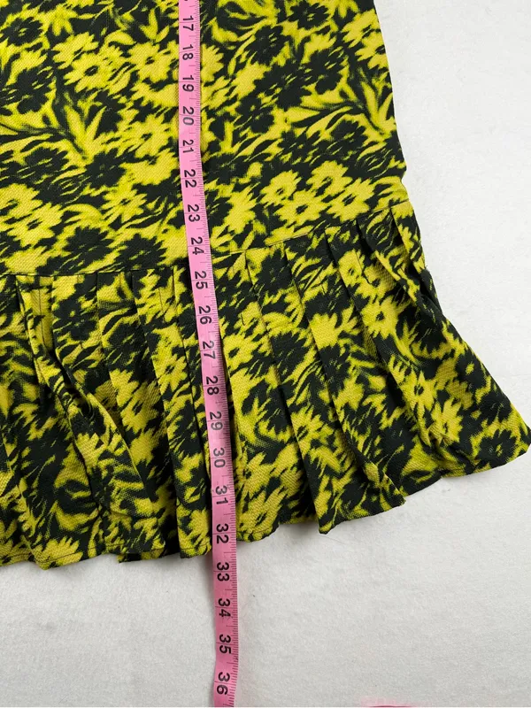 Urban Outfitters Floral‎ Slip Dress Yellow Black Ruffle Hem Small NWT - Image 8